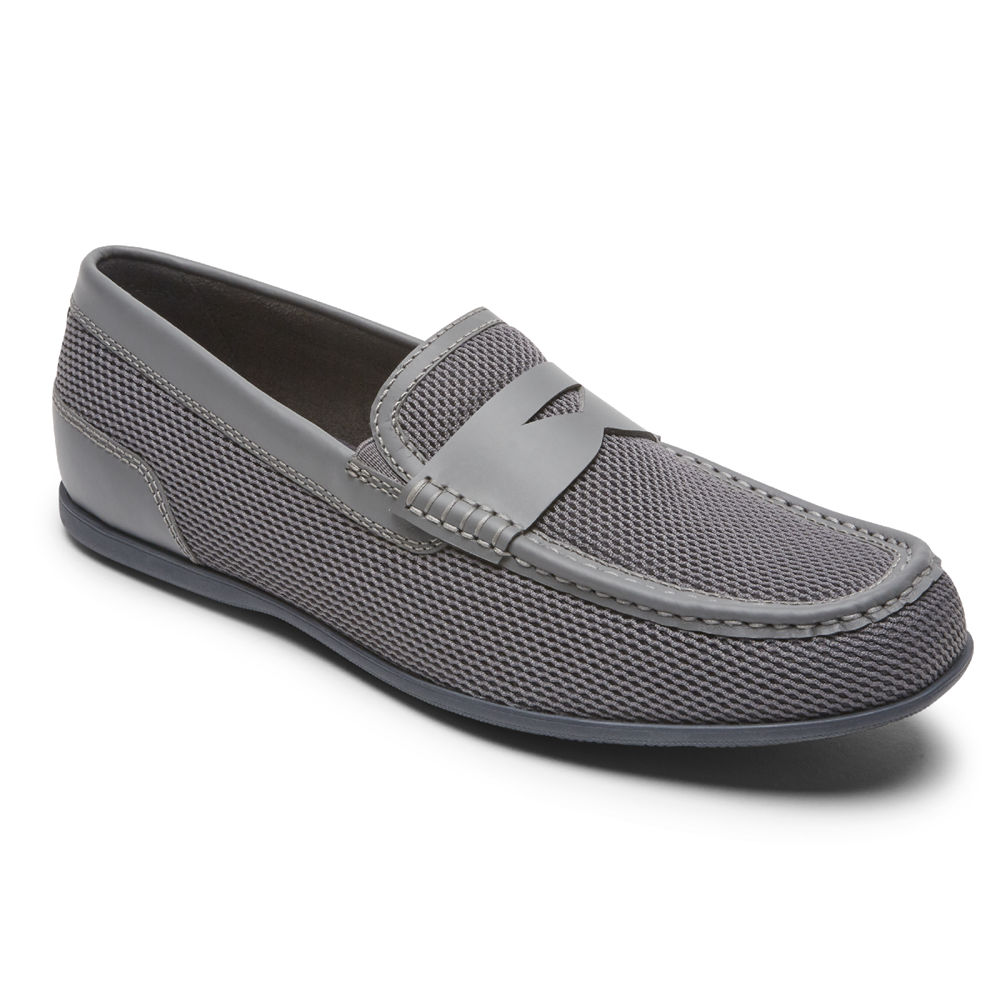 Rockport Singapore Mens Slip-On - Malcom Soft Moc Toe Grey - OM7869435